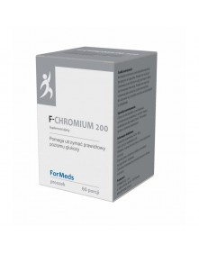 F- CHROMIUM - pomaga utrzymać prawidłowy poziom glukozy - 60 porcji