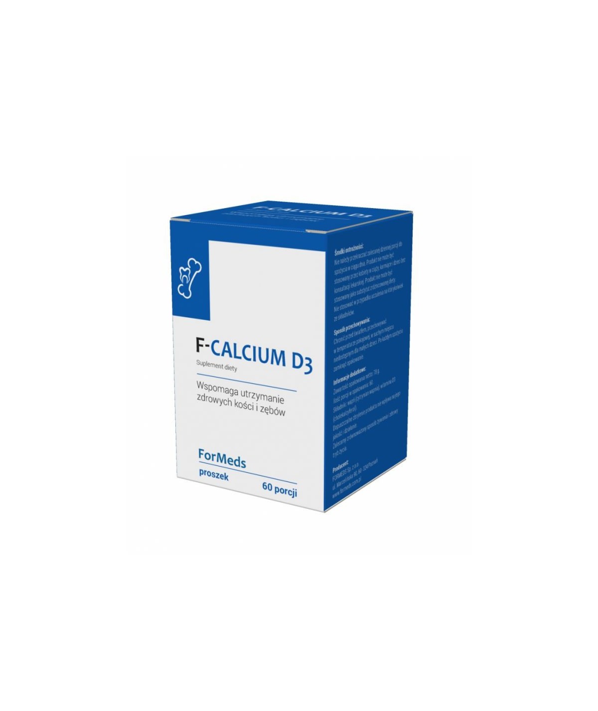 F-Calcium D3 -  wspomagają utrzymanie zdrowych kości i zębów - 60 porcji