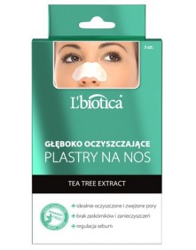 Plastry na nos z zieloną herbatą Oczyszczające Lbiotica 3 szt.