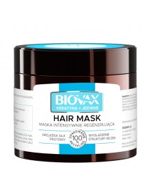 Maska do włosów kreatyna i jedwab 250ml Biovax