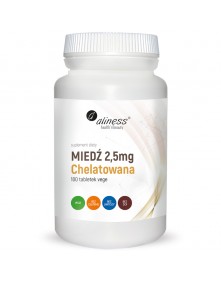 Miedź 2,5 mg chelatowana 100 tab | Aliness
